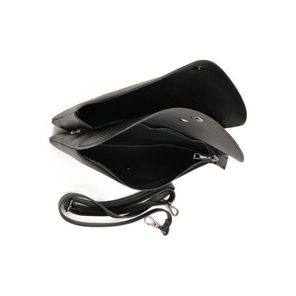 Černá kožená kabelka Roberta M Vatentina-image-3