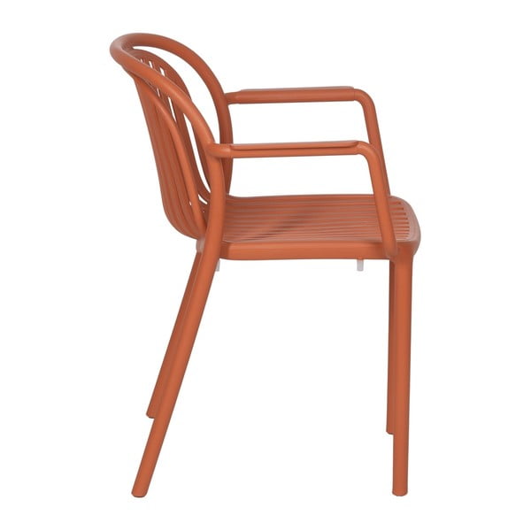 Terrakottapunane plastikust söögitool Alia - Ixia-image-2