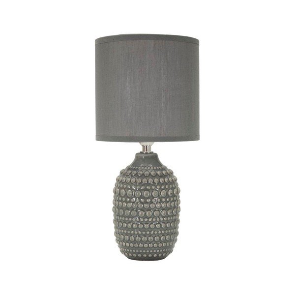 Hall keraamiline laualamp tekstiilist varjuga (kõrgus 30,5 cm) Points - Mauro Ferretti