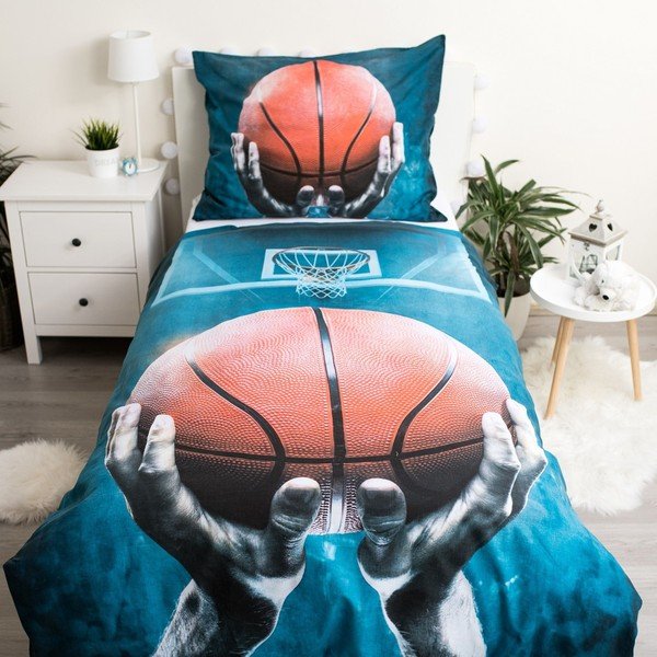 Puuvillane laste voodipesu 140x200 cm Basketball - Jerry Fabrics-image-1