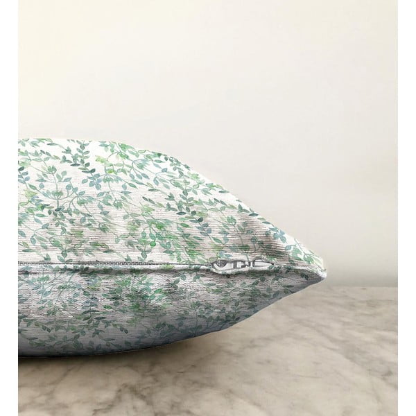 Beeži ja rohelise puuvillase seguga padjapüür Twiggy, 55 x 55 cm - Minimalist Cushion Covers-image-1