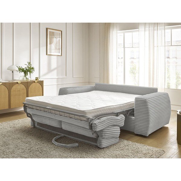 Helehall velvetist diivanvoodi 240 cm Hugo - Bobochic Paris-image-1