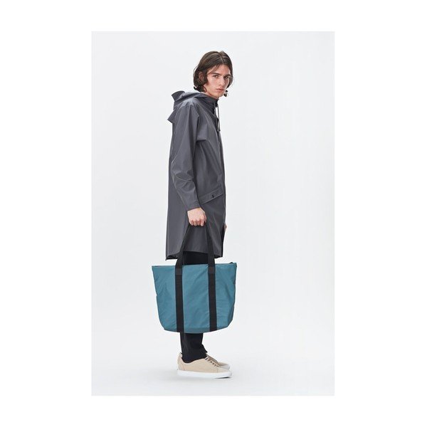 Mořsky modrá taška s vysokou voděodolností Rains Tote Rush-image-4