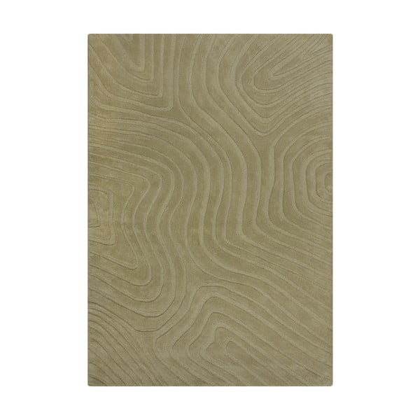 Khakivärvi käsitsi kootud villane vaip 120x170 cm Mesmerise Sage - Flair Rugs