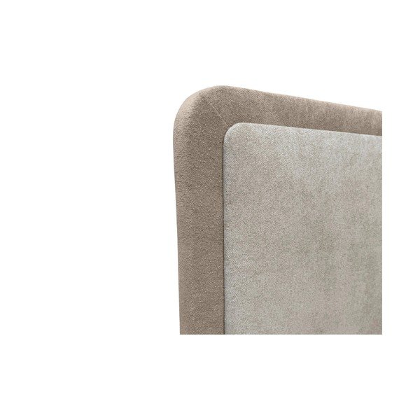 Beež/taupe polsterdatud kaheinimesevoodi panipaigaga ja liistudest raamiga 180x200 cm Mara - Bobochic Paris-image-2