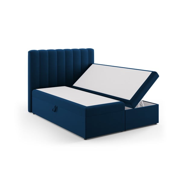 Tumesinine vedruvoodi koos panipaigaga 160x200 cm Gina - Milo Casa-image-2