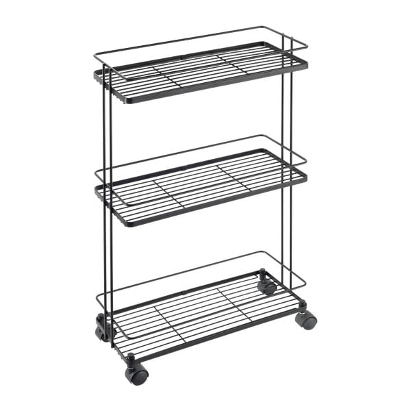 Must mobiilne riiul 38x62x16 cm Lava - Metaltex