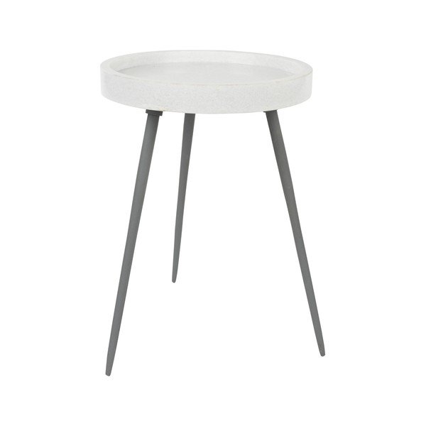 Ümmargune abilaud marmorist pealispinnaga ø 33 cm Karrara - White Label