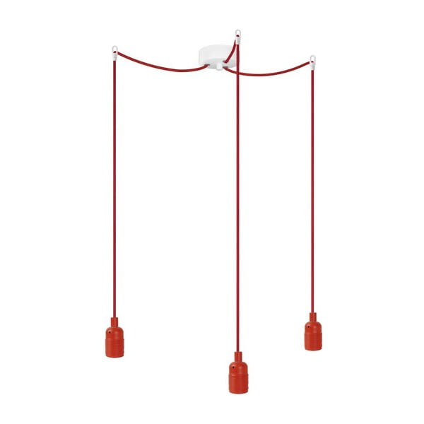 Tři závěsné kabely Uno, červená/červená/bílá