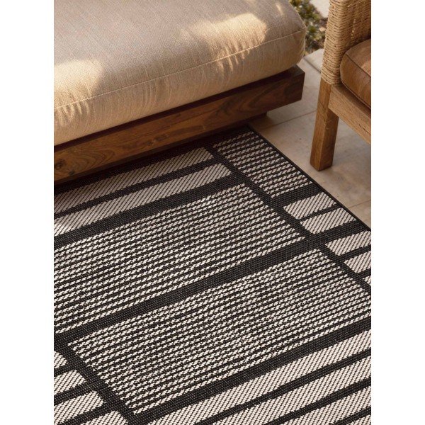 Must/kreemikas sise- ja õuevaip 160x230 cm Haringey Allington - Ted Baker-image-3