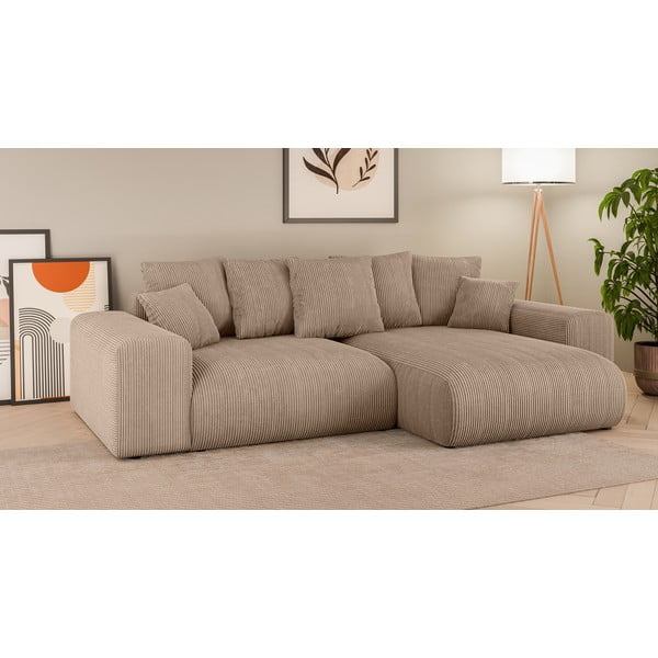 Beež velvetist panipaigaga nurgadiivanvoodi (muutuv) Luma – Ropez-image-1