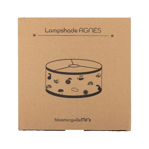 Valge/pruun laste lambivarju tekstiilvarjuga, ø 34 cm Agnes - Bloomingville Mini-image-3