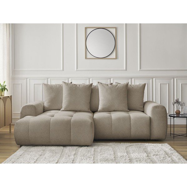 Beež šenillist panipaigaga nurgadiivanvoodi (vasak nurk) Roxelane - Bobochic Paris-image-1