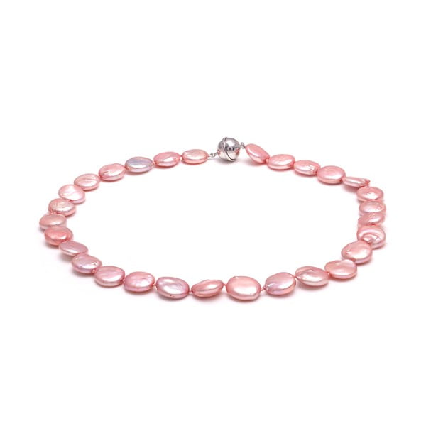 Růžový perlový náhrdelník GemSeller Buglo