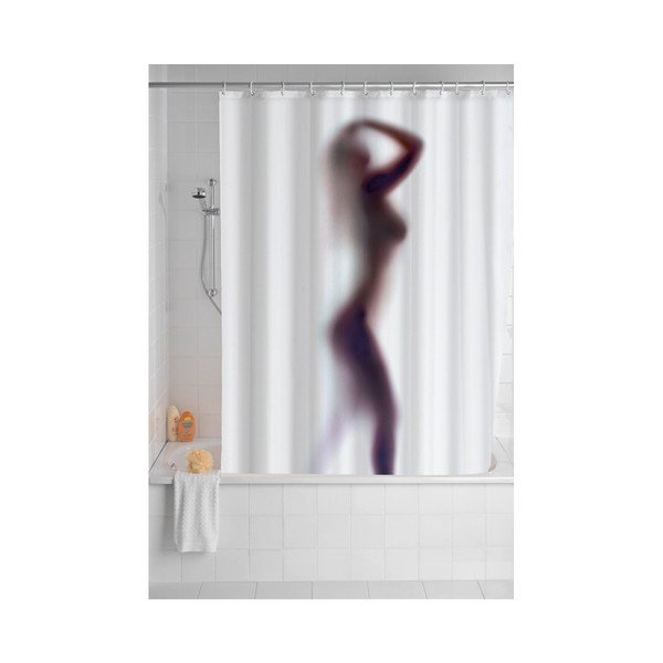 Valge hallitusvastase viimistlusega dušikardin Silouette , 180 x 200 cm - Wenko-image-2