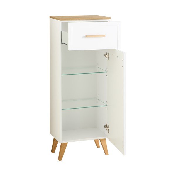 Valge seinale kinnitatav madal vannitoakapp 104x45 cm Quickset 383 - Pelipal-image-3