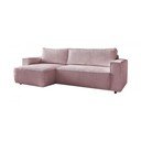 Roosa velvetist lahtikäiv nurgadiivan, muutuv Nihad – Bobochic Paris