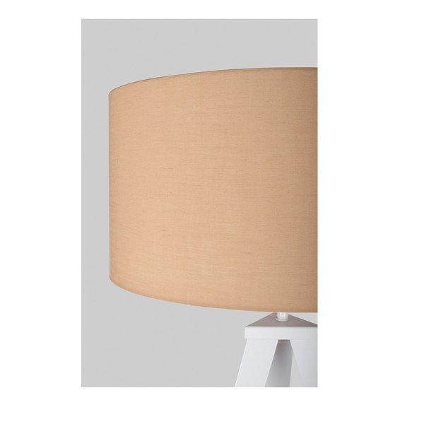 Valgete metallist jalgadega põrandalamp koos beeži varjuga Kiki - Bonami Essentials-image-3