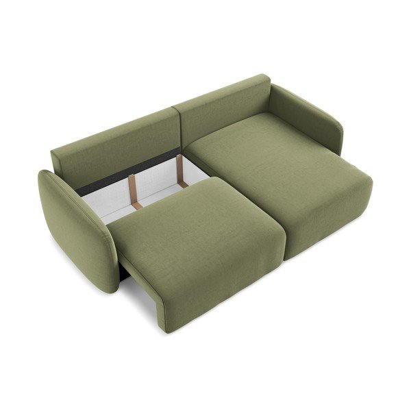 Roheline sametdiivanvoodi/panipaigaga nurgadiivan (parem nurk/diivanvoodiga) Kalena - Makamii-image-4