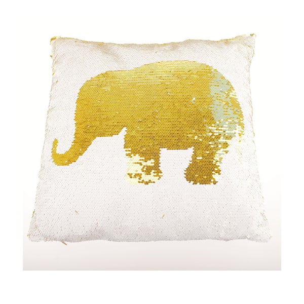 Flitrovaný polštář Dakls Elephant Amarillo, 40 x 40 cm