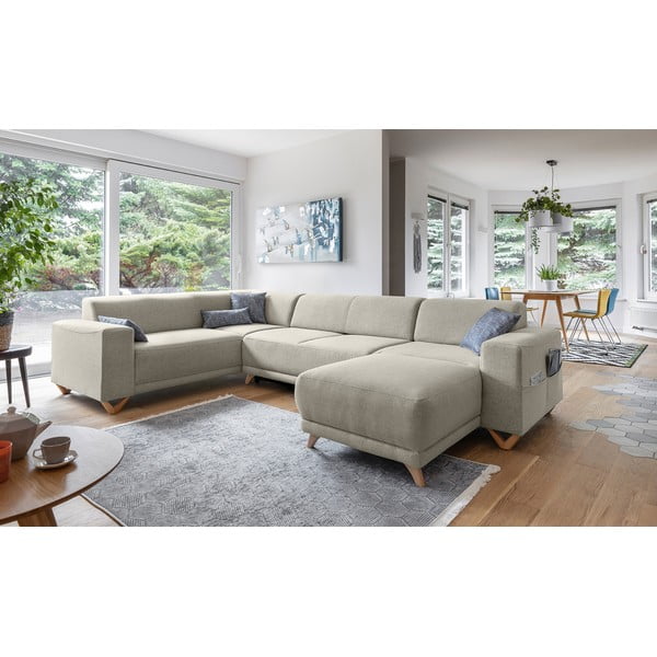 Beež panipaigaga nurgadiivanvoodi (vasak nurk/"U" kujuline) Classy Sophie – Miuform-image-3