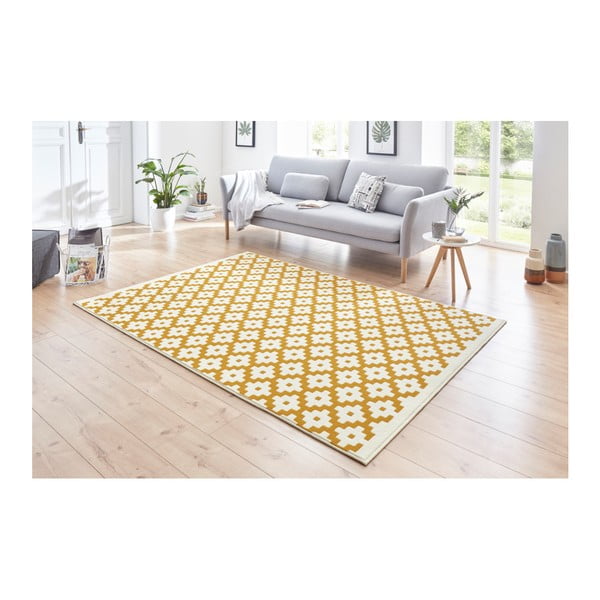 Kreemjas ja kollane vaip Celebration , 160 x 230 cm Lattice - Hanse Home-image-1