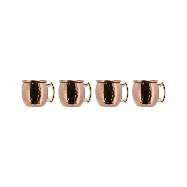 Vasevärvi terasest kruusid 4tk komplektis 80 ml Moscow Mule - Lyngby Glas-image-3
