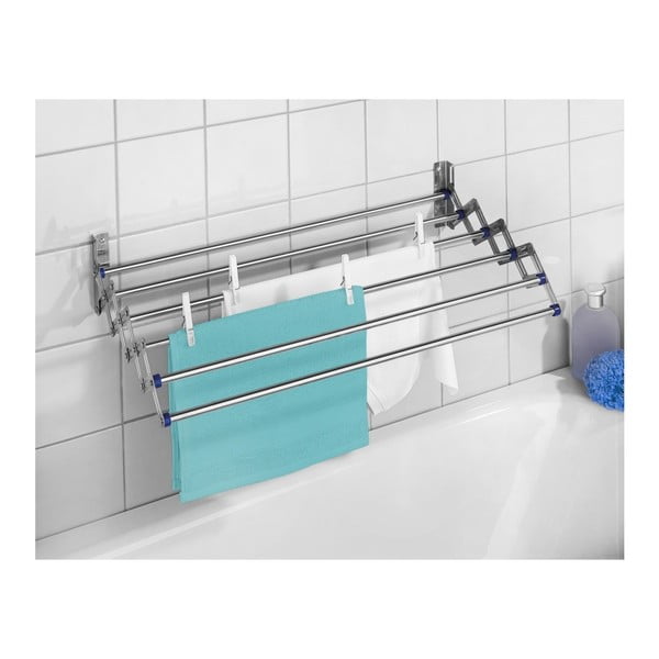 Seinale paigaldatav teleskoopiline rõivakuivati Dry - Wenko-image-1