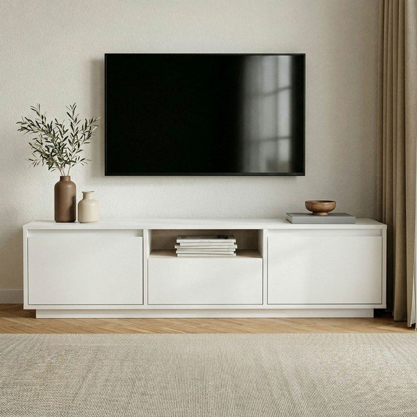 Valge telekaalus 160x42x30 cm Sentinel - Kalune Design-image-2