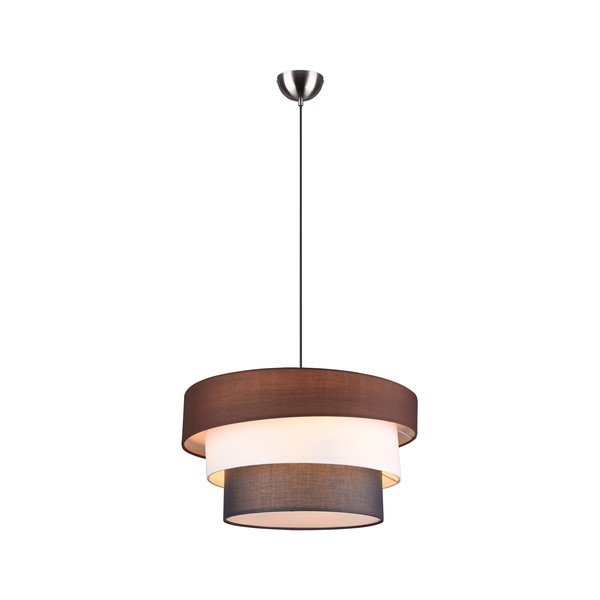 Hall-pruun rippvalgusti tekstiilist varjuga ø 45 cm Ibis - Trio-image-2