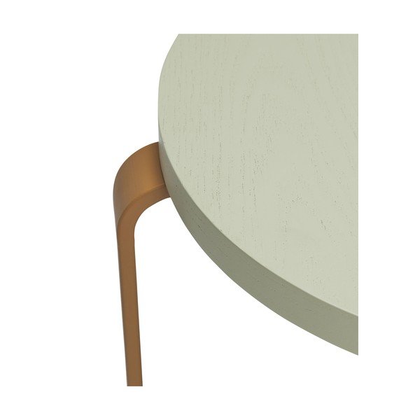 Oranžikas-roheline tuhkpuidust taburet Smile - Hübsch-image-2