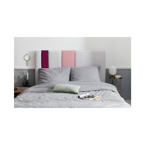 Šedo-růžové čelo postele Mazzini Sofas Dahlia, 120 x 140 cm-image-4