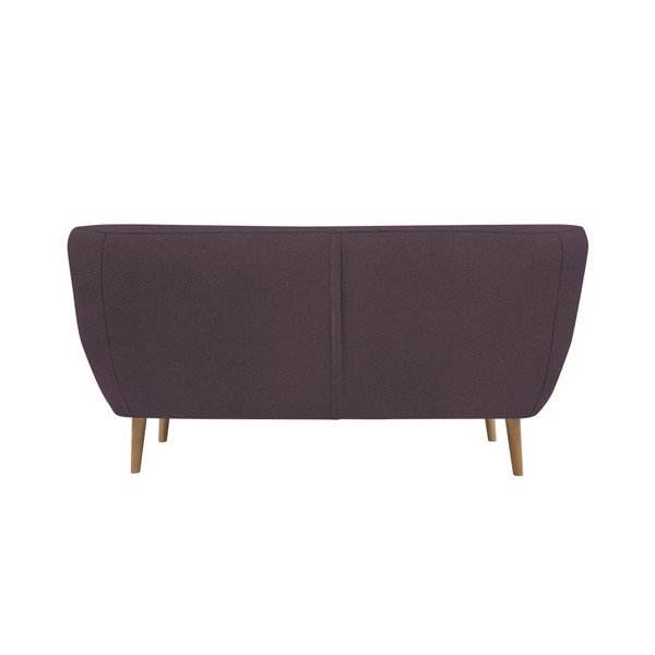 Fialová dvoumístná pohovka se světlými nohami Mazzini Sofas Sicile-image-1