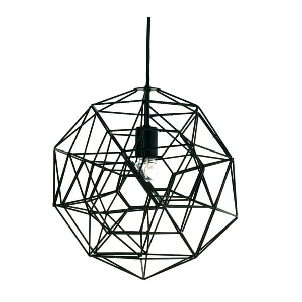 Černé železné stropní svítidlo Pols Potten Hexacomplex, Ø 36 cm