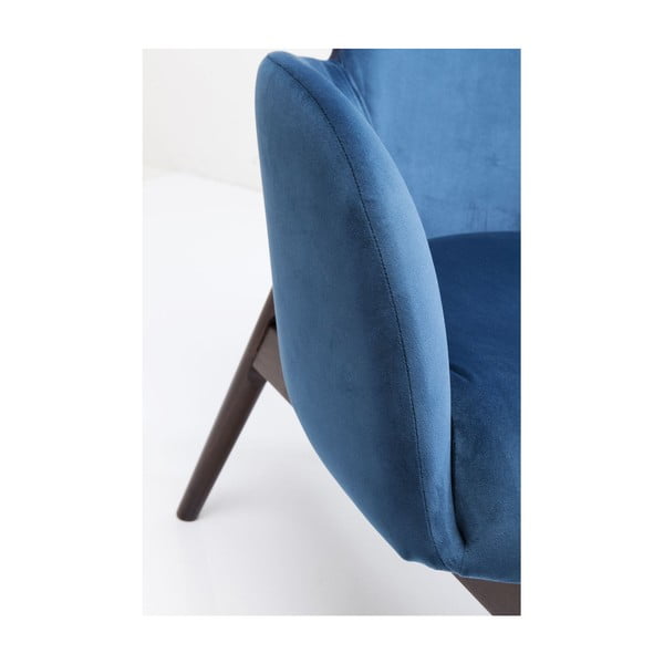 Modré křeslo ušák Kare Design Aroha Velvet-image-4