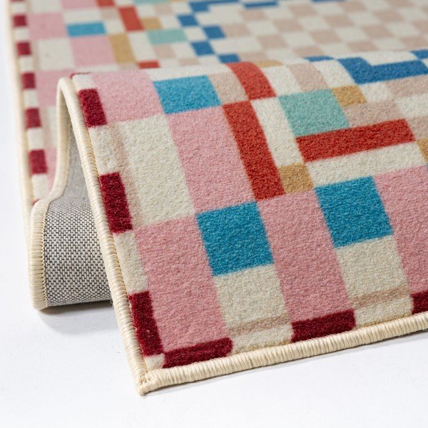 Villaseguga jooksja 80x300 cm Checkered Border - Flair Rugs-image-4