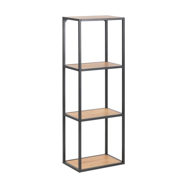 Must tammedekooriga seina raamaturiiul 37x108 cm Seaford - Actona-image-2