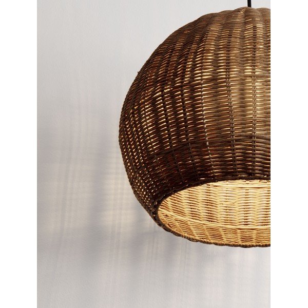 Rotangist ripplamp naturaalses värvitoonis, ø 39 cm Rielo - Nova Luce-image-1