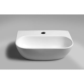 Valge keraamika väike vannitoa valamu  42x29 cm Nerissa – Sapho
