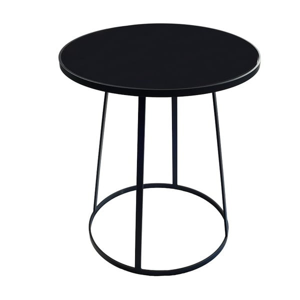 Černý odkládací stolek Fisura Mesa Bloom Negro