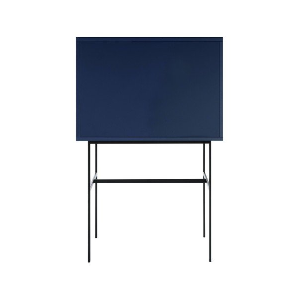 Tumesinine lükandustega vitriinkapp 70x109x40 cm Lekko - noo.ma-image-4