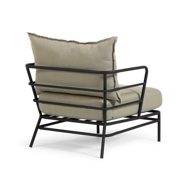 Beeži värvi metallkonstruktsiooniga aiatool Mareluz - Kave Home-image-3