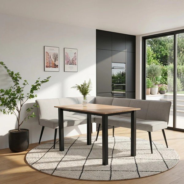 Helehall metall/polsterdatud pink Watford - Støraa-image-1