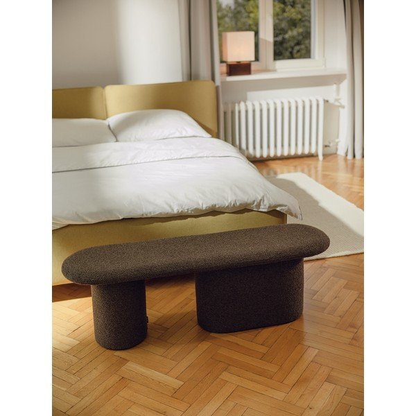 Pruun polsterdatud pink buklee kangast Rull - noo.ma-image-3