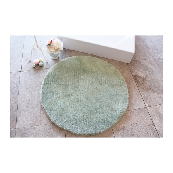 Zelená koupelnová předložka Confetti Bathmats Colors of Dark Green, ⌀ 90 cm