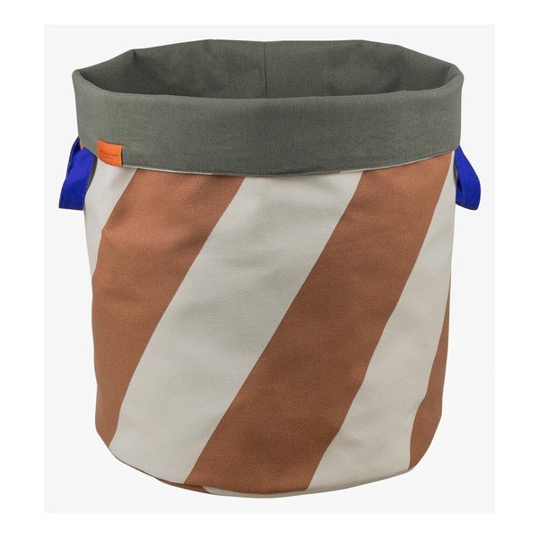 Tellisevärvi/kreem kangast pesukorv 5 l Diagonal - Mette Ditmer Denmark-image-2