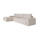 Beež modulaarne nurgadiivanvoodi koos panipaigaga (vasak nurk) Lulu – Miuform