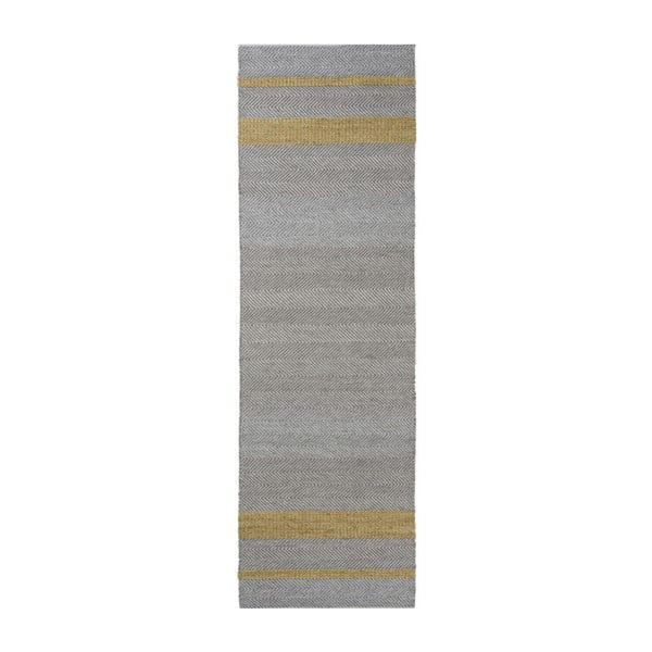 Ručně tkaný koberec Linie Design Norwich Yellow, 80 x 250 cm