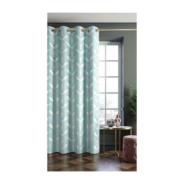 Türkiissinine Floris kardin, 140 x 250 cm Oxford - AmeliaHome-image-1