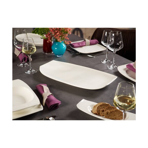 Valge ruudukujuline portselanist taldrik Villeroy & Boch , 50 x 25 cm Urban Nature - Villeroy&Boch-image-2